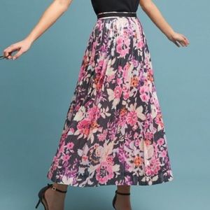 Anthropologie Maeve Pleated Sequin Skirt NWT 0